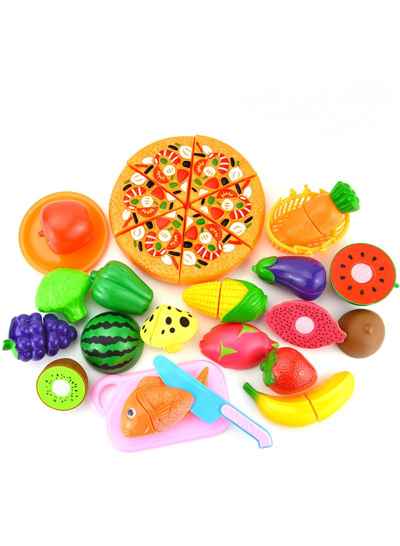 Loquat 24 Pcs Creative Kitchen Pretend Play Toy Set With Non-toxic Material for Kids - Image 1
