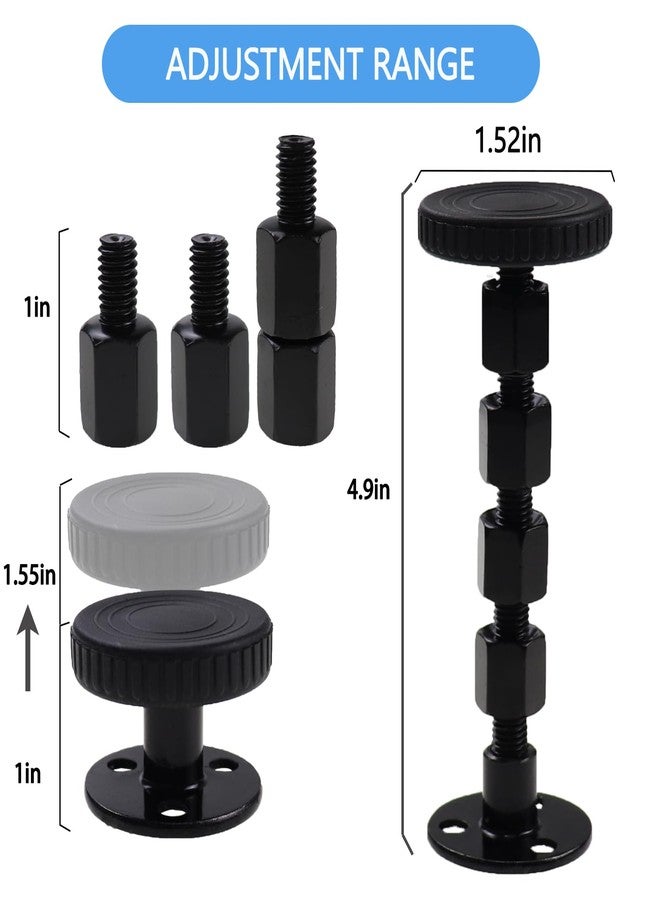 Nihfien 4PCS Bed Frame Anti-Shake Tool, 1.18-4.9Inch Adjustable Threaded Headboard Stoppers, Telescopic Support Stabilizer for Wall Bed Cabinet Sofa Table Furniture (30-124mm) - Image 3