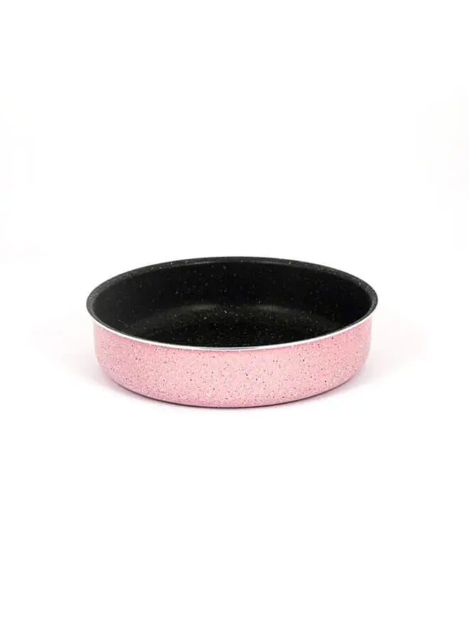 Rocky Al Saif Gallery Granite Oven Tray, 22 cm, Round - Pink