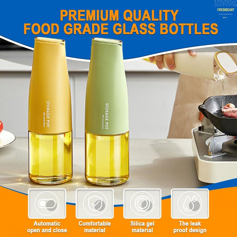 FreshDcart FDCA244 Automatic Glass 500Ml Oil Bottle Dispenser with Auto Shutter Leakproof Bottle for All Types of Cooking Oils Kitchen (Multicolor, Pack of 1) - Image 3