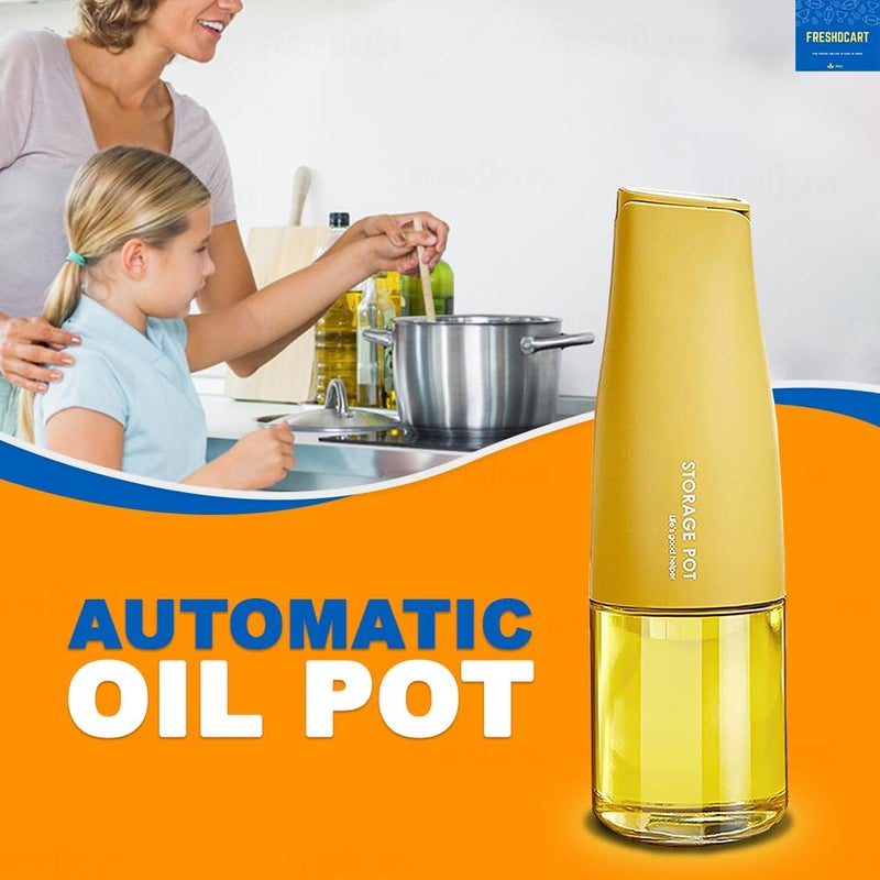 FreshDcart FDCA244 Automatic Glass 500Ml Oil Bottle Dispenser with Auto Shutter Leakproof Bottle for All Types of Cooking Oils Kitchen (Multicolor, Pack of 1) - Image 2