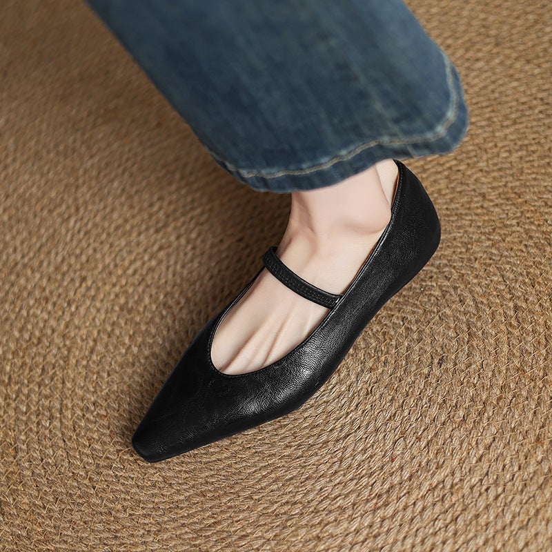 Spring Casual Low Heel Women'S Shoes 32-43 Size Size Shallow Mouth Small Square Head Shoes Tide - Image 2