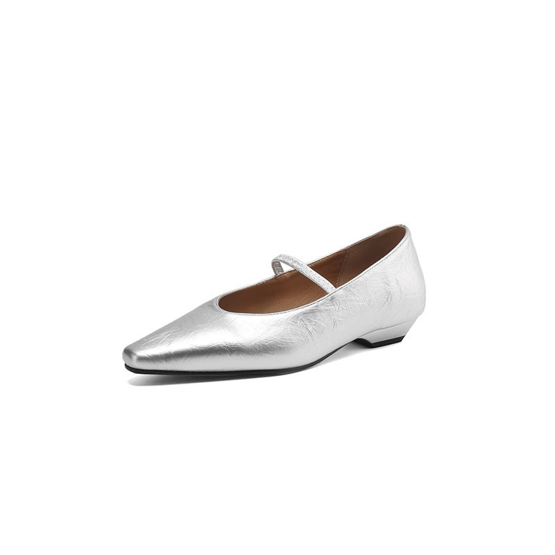 Spring Casual Low Heel Women'S Shoes 32-43 Size Size Shallow Mouth Small Square Head Shoes Tide - Image 1