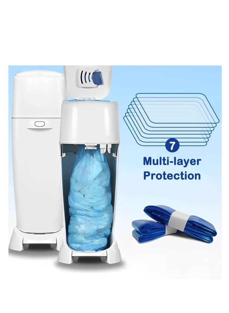 SYOSI 6 Pcs Nappy Bin Refills, Nappy Disposal Bags Compatible with Angelcare, Tommee Tippee and Spross Refill Cassettes, Maximum Capacity of 280 Nappies, Isolate Odors, Made of New PE Materials - Image 4