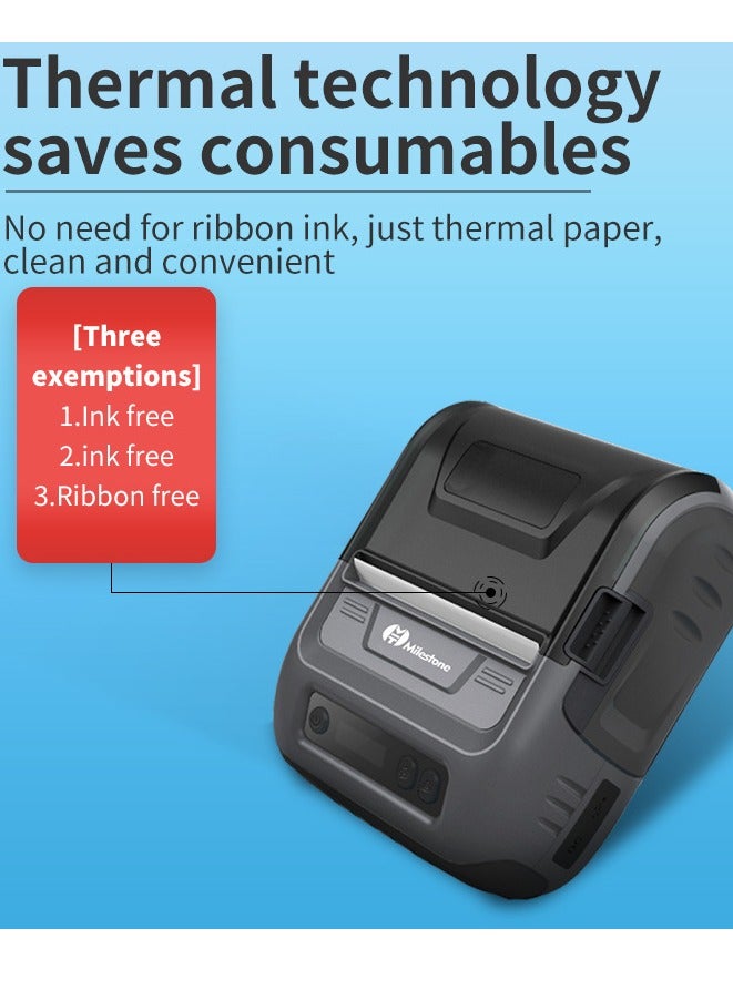 Milestone 3-in-1 Portable Printer, Thermal Handheld Label Machine - Image 5