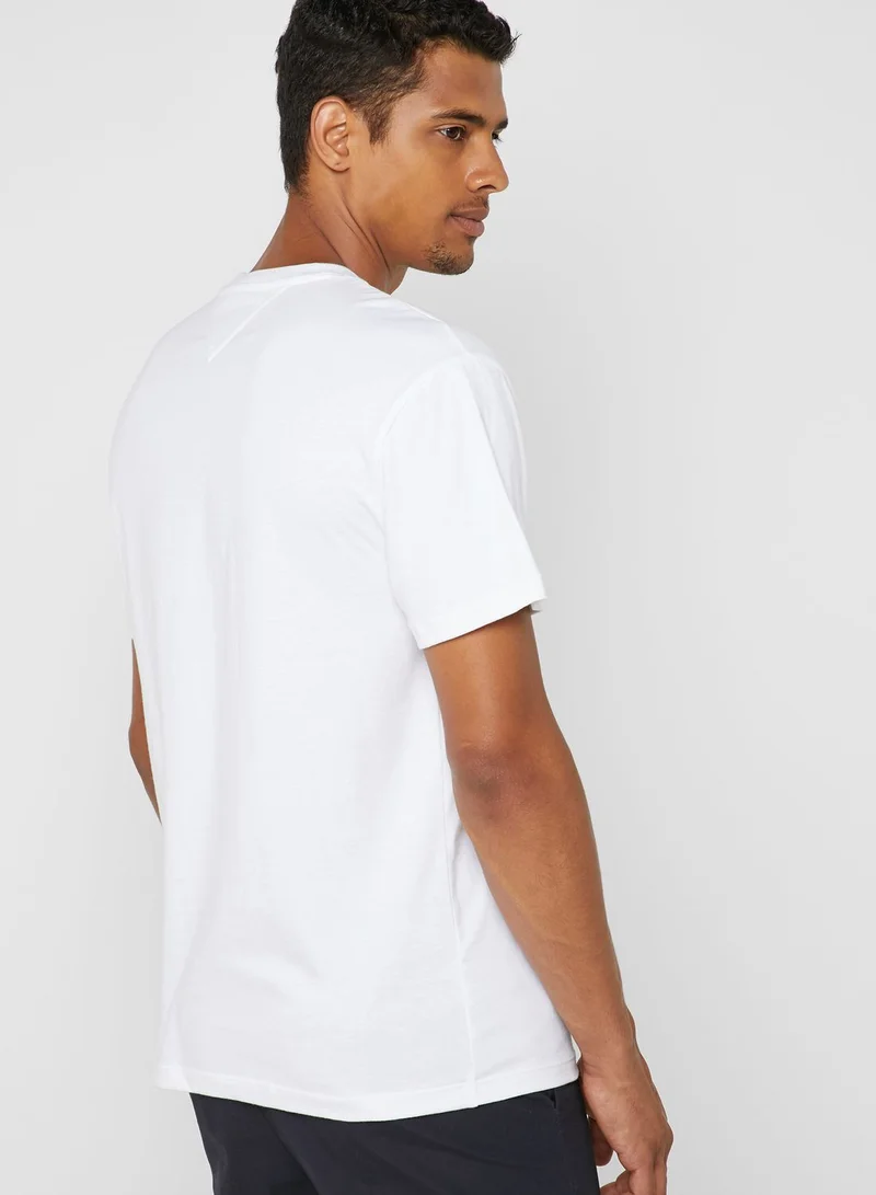 TOMMY JEANS Handwriting Logo Crew Neck T-Shirt