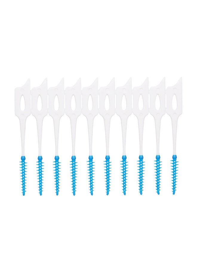 إسكدنيا طقم أعواد خِلال الأسنان لتدليك اللثة من 40 قطعة أبيض/أزرق - Image 1