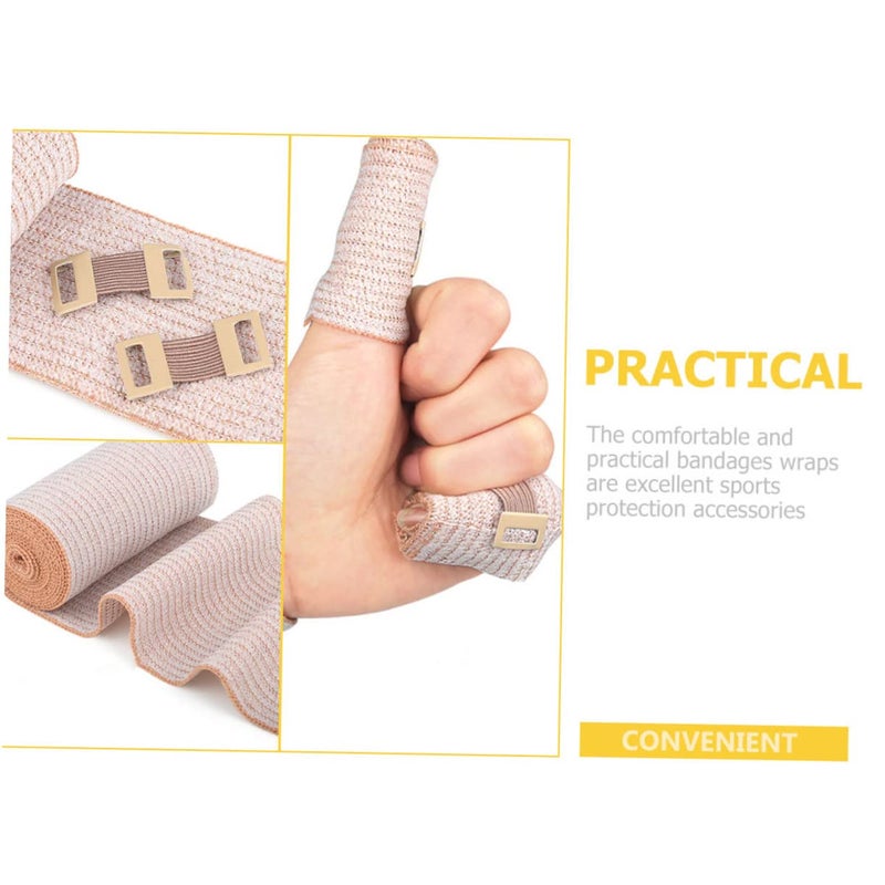 Elastic Compression Bandage 2 Rolls Breathable Wrap For Thigh Foot Hand Head Sports - Image 4