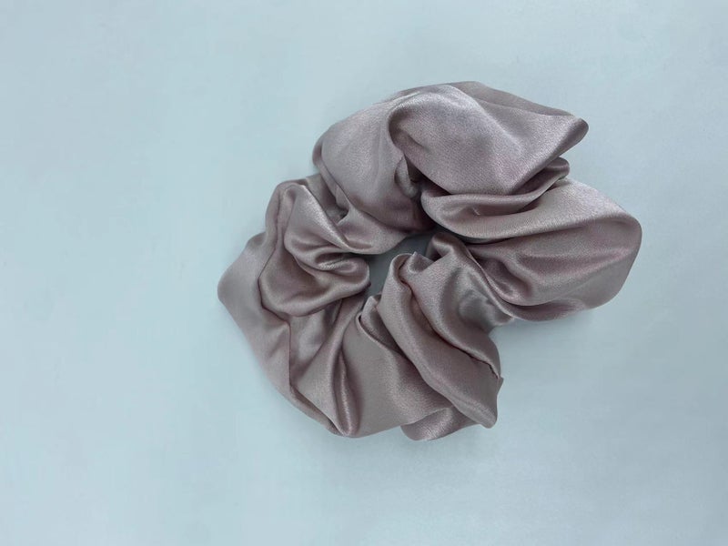 Generic Silk Hair Ties Handmade Scrunchies for Women 6cm lotus root starch color