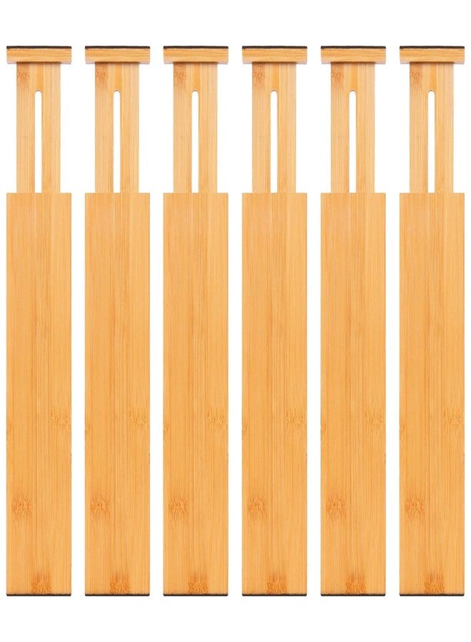 Shrevi Adjustable Bamboo Drawer Dividers Organizers - Expandable Drawer Organization Separators For Kitchen, Dresser, Bedroom, Bathroom and Office-size 56CM (4) - Image 3