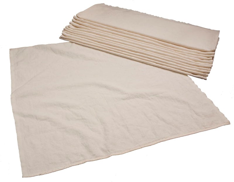 OsoCozy - Organic Flat Cloth Diapers (Dozen) - 27 x 30.5 - One-Layer Nappies Made of Soft, Durable 100% Birdseye Cotton - The Best Organic Diapers - Sold by The Dozen. - Image 1