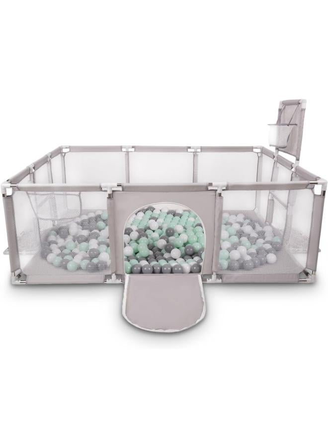 Selonis حظيرة لعب داخلية مع 200 كرة ملونة - Image 1