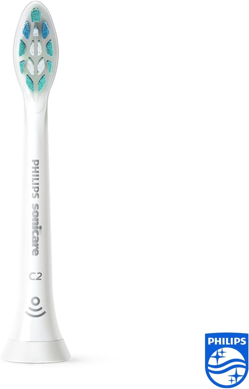 Sonicare رؤوس فرشاة فيليبس سونيكير أوبتيمال بلاك ديفينس البيضاء المتوافقة مع جميع مقبضات فيليبس سونيكير - 4 عبوات - Image 2