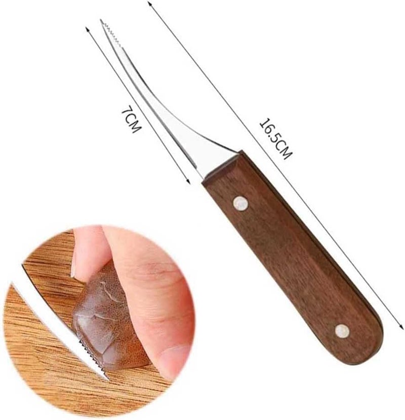 Kneefcy Shrimp Deveiner Tool Stainless Steel Shrimp Cleaner Knife Shrimp Peeler Deveiner Prawn Shell Peeler with Wooden Handle (1 Pcs) - Image 2