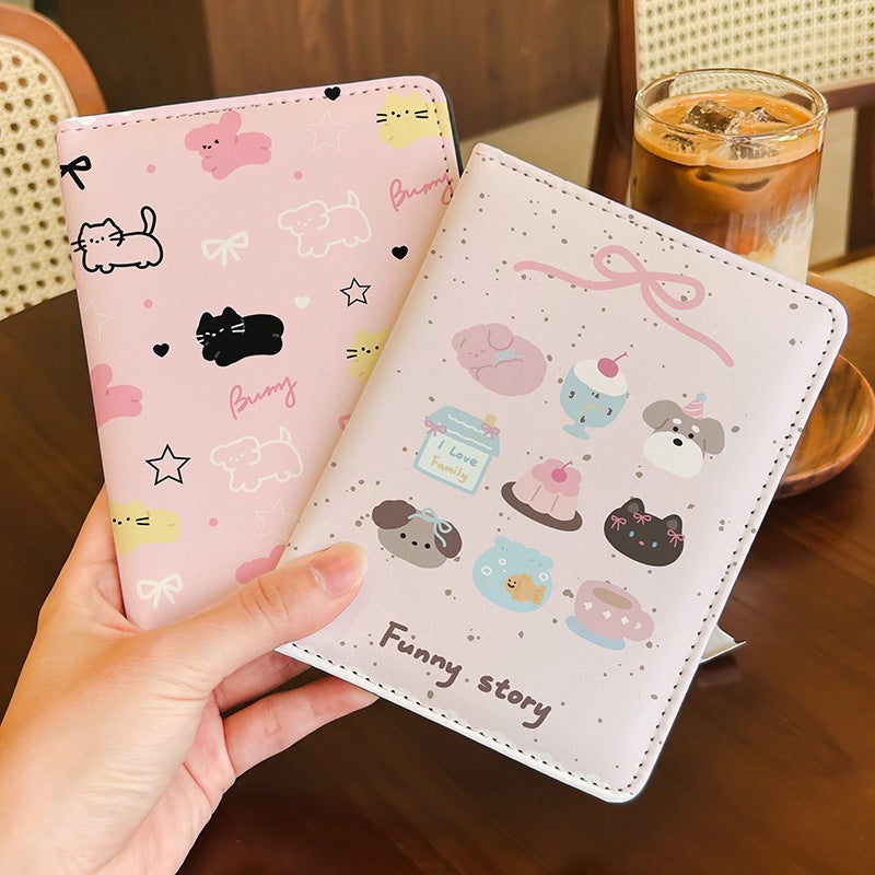 Ins Style Fresh Cat Passabet Holder Certificate Bag Protective Case Multi-Functional Card Bag Portable Storage For Overseas Travel - Image 4
