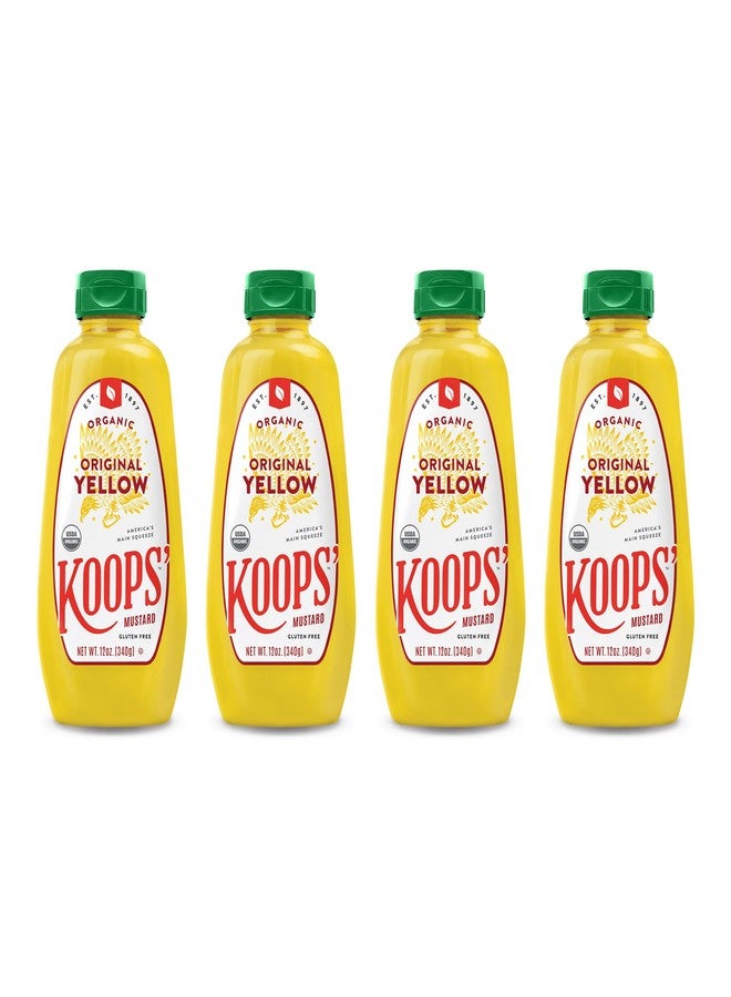 Koops' Organic Yellow Mustard, 12 oz. Bottle, 4 Pack - Image 1