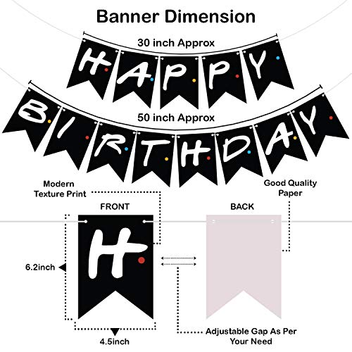 Festiko® 21 Pcs Themed Combo-Friends Birthday Party Decorations- Friends Party Decorations,Birthday Party Supplies,Banner & Photobooth Props - Image 3