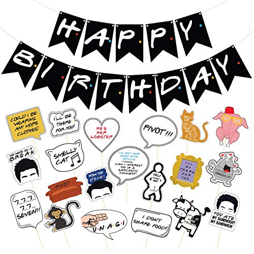 Festiko® 21 Pcs Themed Combo-Friends Birthday Party Decorations- Friends Party Decorations,Birthday Party Supplies,Banner & Photobooth Props - Image 2