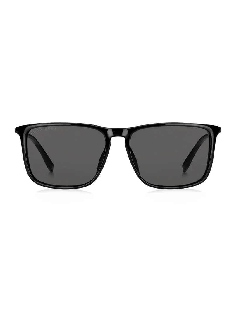 BOSS Men's UV Protection Sunglasses Boss 0665/S/It Black 42.5 - Lens Size: 57 Mm