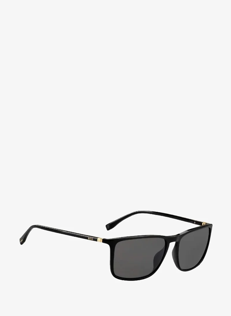 BOSS Men's UV Protection Sunglasses Boss 0665/S/It Black 42.5 - Lens Size: 57 Mm