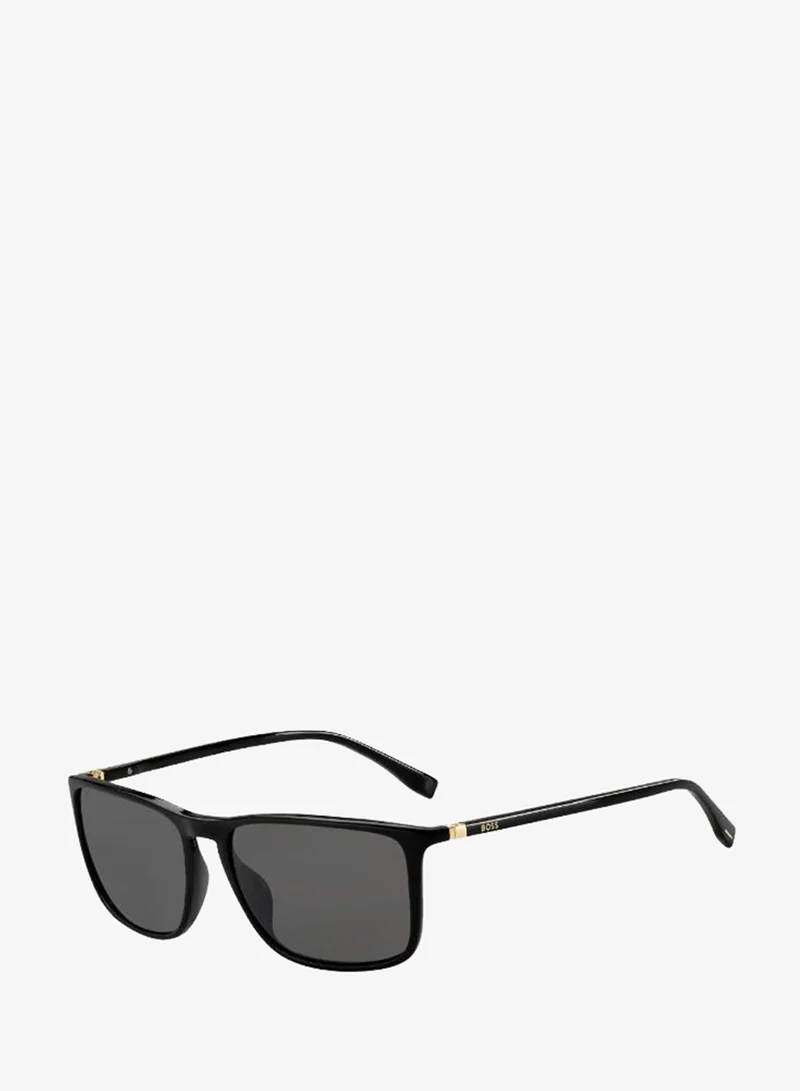 BOSS Men's UV Protection Sunglasses Boss 0665/S/It Black 42.5 - Lens Size: 57 Mm