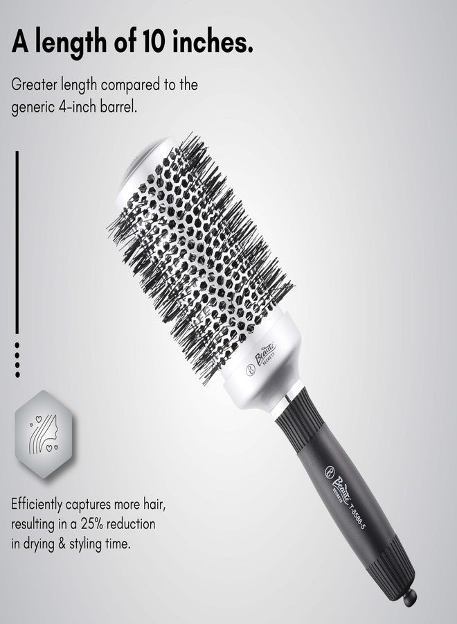 Beauté Secrets Round Hair Brush, Hot Curling Brush(2.5 inch, Barrel 1.5 inch), Roller Comb, Hair Roller Brush, Instantly Adds Volume, Hair Styler, 44mm - Image 3