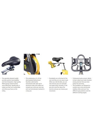 Pooboo D501 Commercial Standard Indoor Spinning Bike, 200 KG