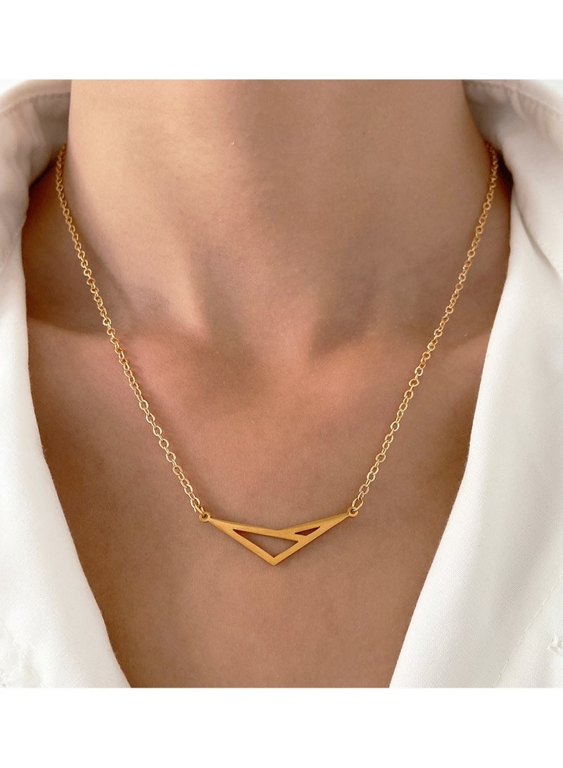 ساتينور قلادة المثلث العتيقة الفولاذ المقاوم للصدأ - Image 3