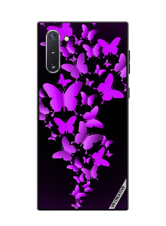 VR CREATIVE Protective Case Cover For Samsung Galaxy Note10 5G Purple Butterflies Design Multicolour - Image 1