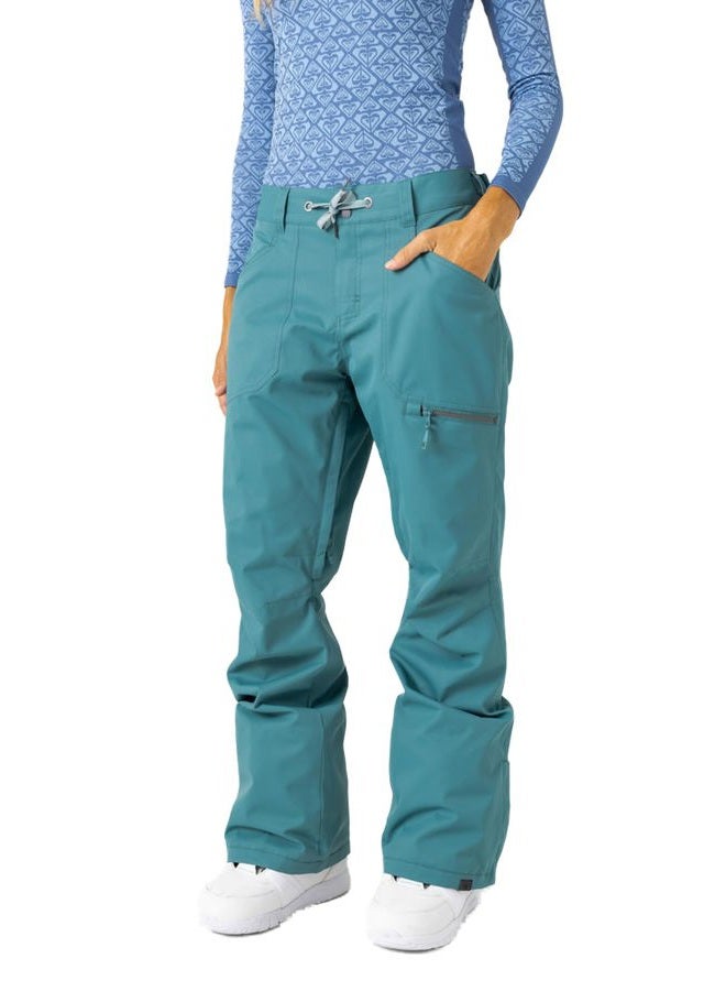 Roxy Women's Standard Tailored Waterproof Ski Pants, Sea Pine - Image 1