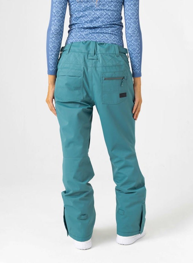 Roxy Women's Standard Tailored Waterproof Ski Pants, Sea Pine - Image 3