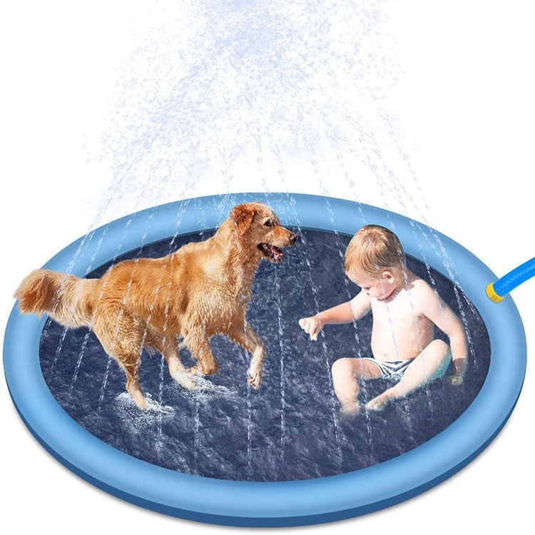 Thickeneded Non-Slip Pet Water Spray Mat Kidsren'S Water Toy Sprinkler Mat Pvc Pet Water Mat - Image 3