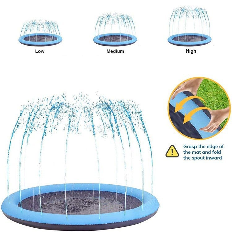 Thickeneded Non-Slip Pet Water Spray Mat Kidsren'S Water Toy Sprinkler Mat Pvc Pet Water Mat - Image 4