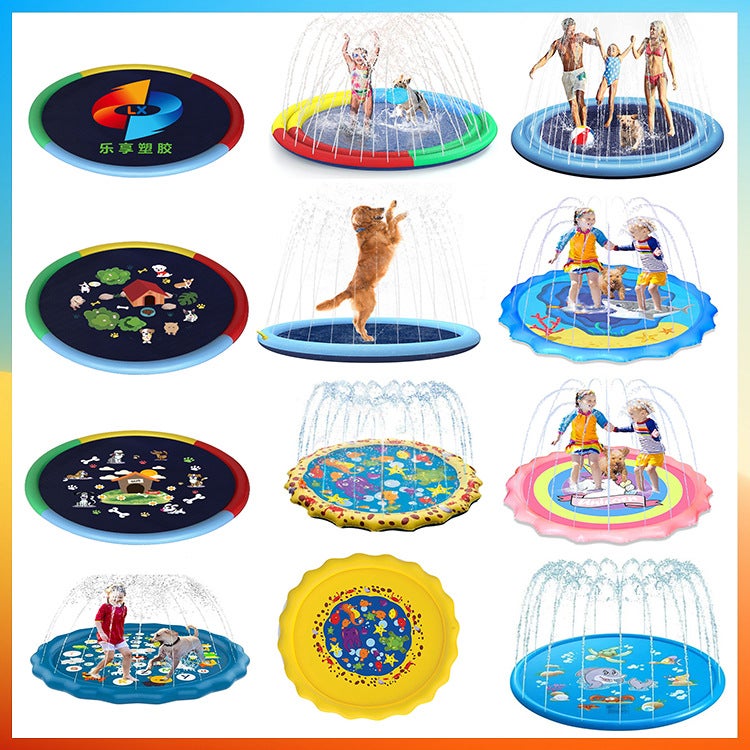 Thickeneded Non-Slip Pet Water Spray Mat Kidsren'S Water Toy Sprinkler Mat Pvc Pet Water Mat - Image 2