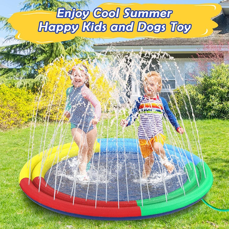 Thickeneded Non-Slip Pet Water Spray Mat Kidsren'S Water Toy Sprinkler Mat Pvc Pet Water Mat - Image 1