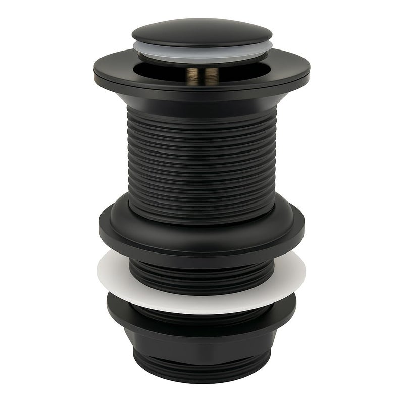 Xcel Home Unslotted Black Replacement Click Clack Basin Waste  Quality Brass PopUp Bathroom Sink Plug  Standard G 1 14 BSP Connection  1 pc