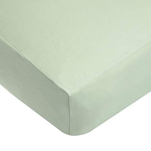 TL Care 100% Natural Cotton Fitted Crib Sheet 52" x 28" - Soft, Breathable, Hypoallergenic & Gentle Toddler Bed Sheet, Celery, Neutral for Boys & Girls - Image 1
