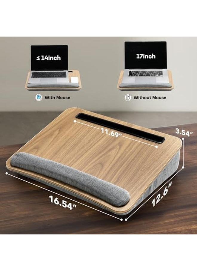 erorex - Portable Lap Laptop Desk With Pillow Cushion Fits Up To 15.6 Inch Laptop With Anti Slip Strip And Storage Function For Home Office Students Use As Computer Laptop Stand Book Tablet - Image 1