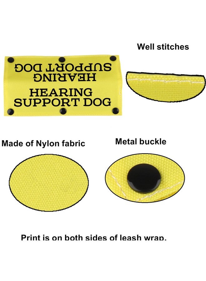 BLUPARK Therapy Service Dog Leash Sleeve Hearing Support Dog Dog Leash Wrap Sleeve Alert Tag Pet Birthday Gift (Hearing Support-YE Sleeve) - Image 5