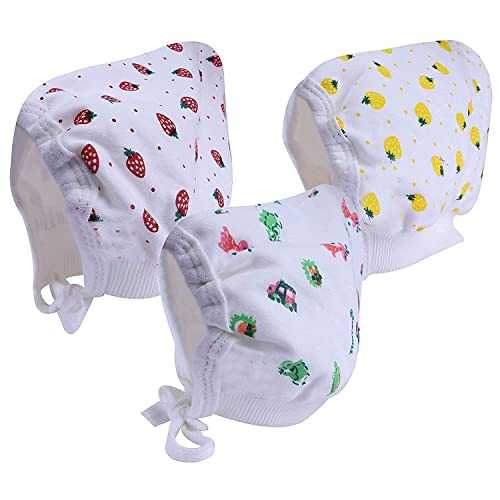 KIKE Soft Adjustable Warm Unisex New Born Baby Cap (Pack of 3 pecs) (6-12 Months, White Cap) - Image 4