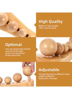 Ru syanl Psoas Release Tool Neck Back Psoas Hip Hook Stretcher Wood Therapy Massage Tool with Adjustable 6 Massage Heads  - Image 4
