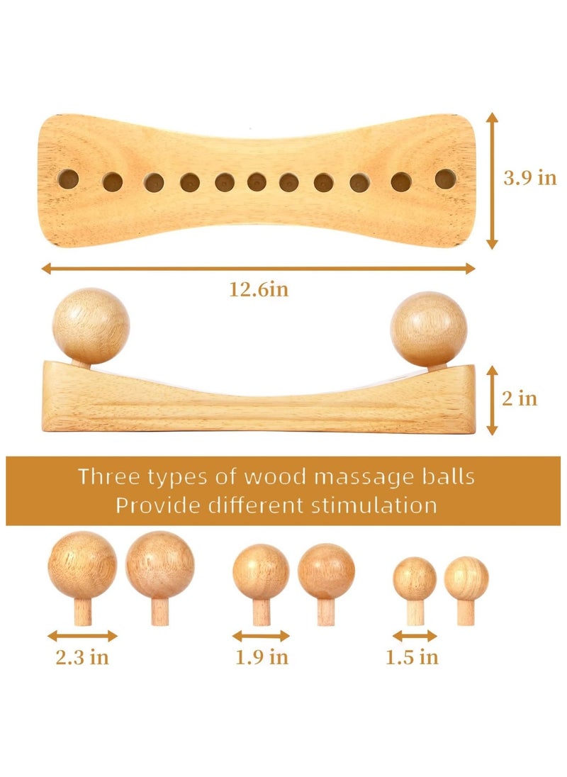 Ru syanl Psoas Release Tool Neck Back Psoas Hip Hook Stretcher Wood Therapy Massage Tool with Adjustable 6 Massage Heads  - Image 5