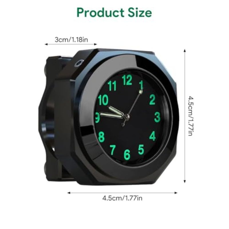 Waterproof Motorcycle Watch for Handlebars, Luminous Motorcycle Handlebar watch, Handlebar Quartz Clock for 22-28mm Handlebars, Bicycles and Electric Vehicles handlebar Watch, motorcycle Accessories - Image 5
