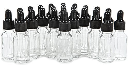 Vivaplex 24 Clear 15 ml 12 oz Glass Bottles with Glass Eye Droppers - Image 2