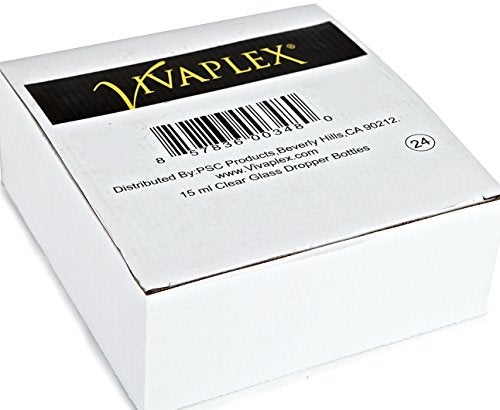 Vivaplex 24 Clear 15 ml 12 oz Glass Bottles with Glass Eye Droppers - Image 5