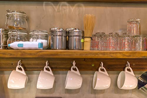 PlusRoc 20 Pack Ceiling Hooks for Hanging Plants, Planters, Outdoor String Lights, 2.2 Inch White Q-Hanger Cup Hook Screw in Ceiling Hooks Eye Hook, Wall Ceiling Fence Mount - Image 5