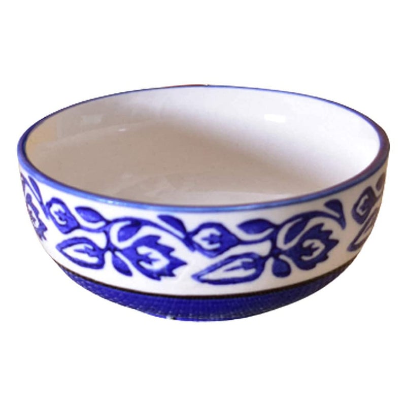 Kunhar Ceramic Serving Bowls (Blue Vine, 600 ml) - 1 Piece - Image 5