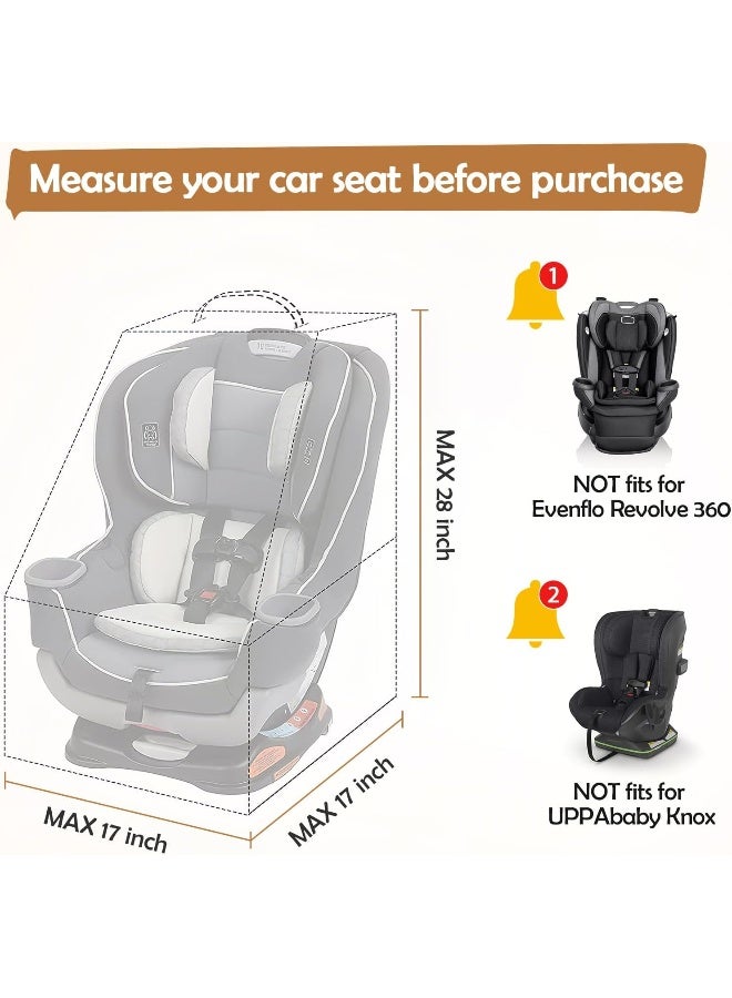 يوريبيك YOREPEK Gate Check Car Seat Travel Bag, Padded Carseat Cover for Airplane Travel, Car Seat Carrier for Airport, Baby Carseat Backpack for Air Travel (Grey) - Image 3
