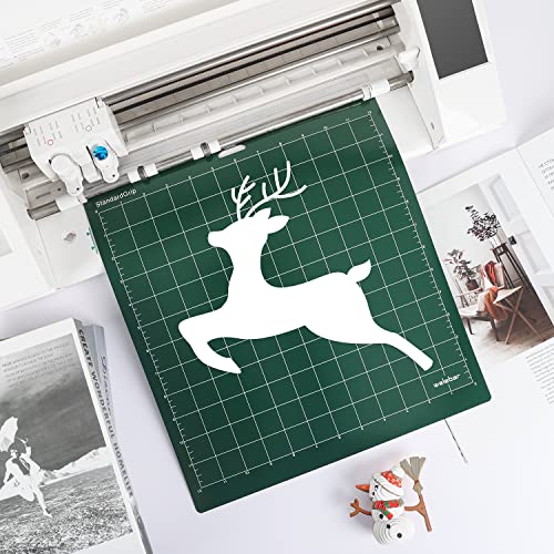 Welebar 5 Pack Cutting Mats for Silhouette Cameo 4/3/2/1, 12x12 Inch StandardGrip/LightGrip/StrongGrip/FabricGrip, Cutting Mats for Sewing, Quilting, Craft… - Image 4