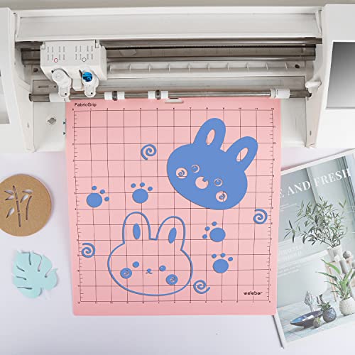 Welebar 5 Pack Cutting Mats for Silhouette Cameo 4/3/2/1, 12x12 Inch StandardGrip/LightGrip/StrongGrip/FabricGrip, Cutting Mats for Sewing, Quilting, Craft… - Image 2